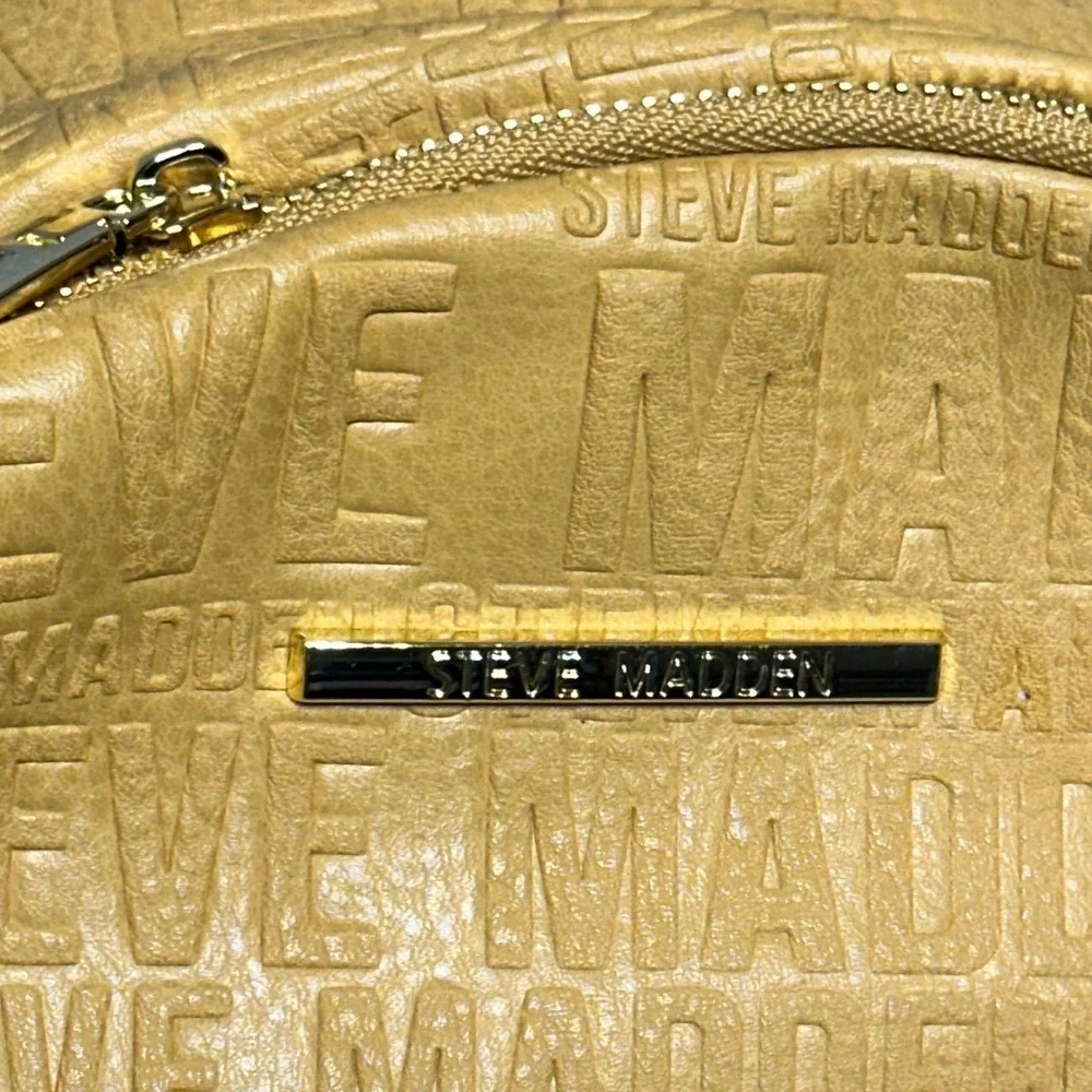 Steve Madden Mustard Yellow Athleisure Festival Mini Backpack with Card Holder